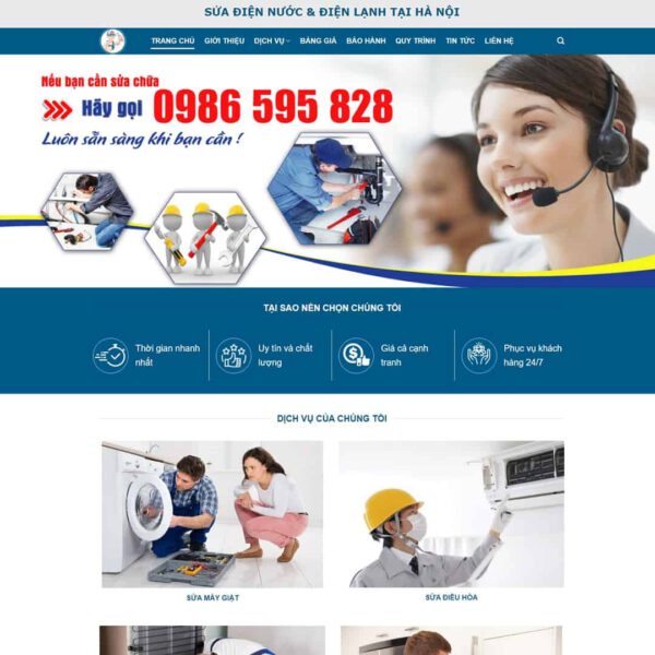 Theme WordPress sửa chữa điện nước