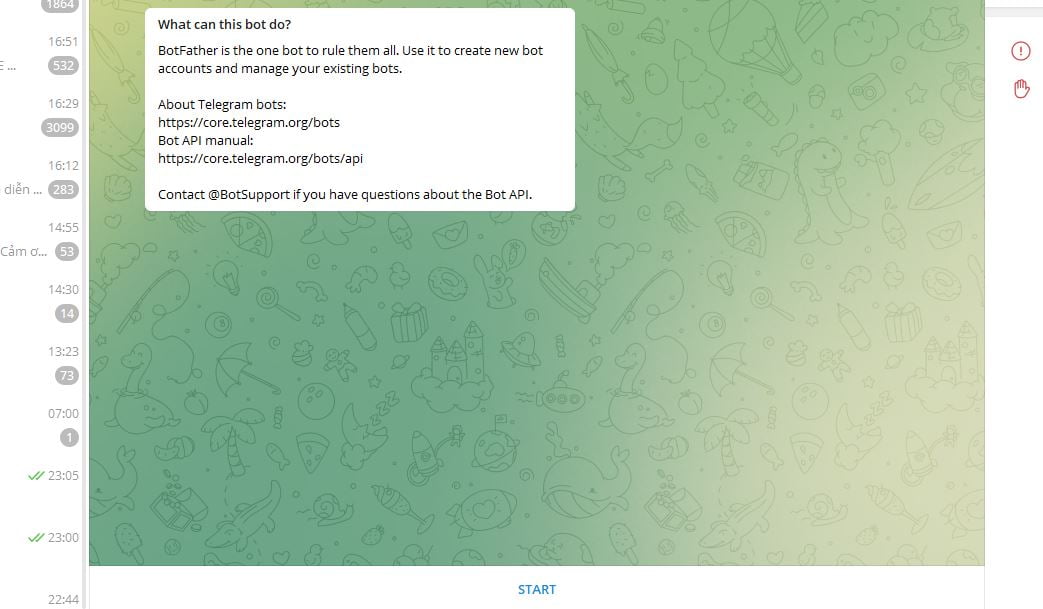 Tạo bot telegram