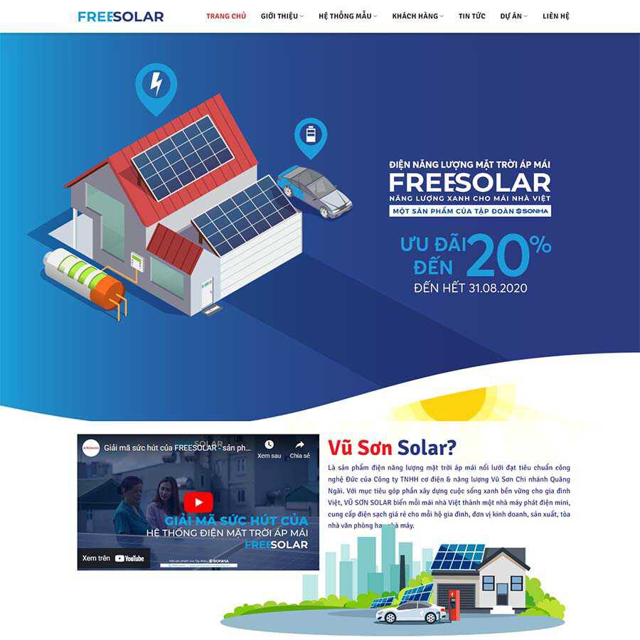 Theme WordPress điện mặt trời