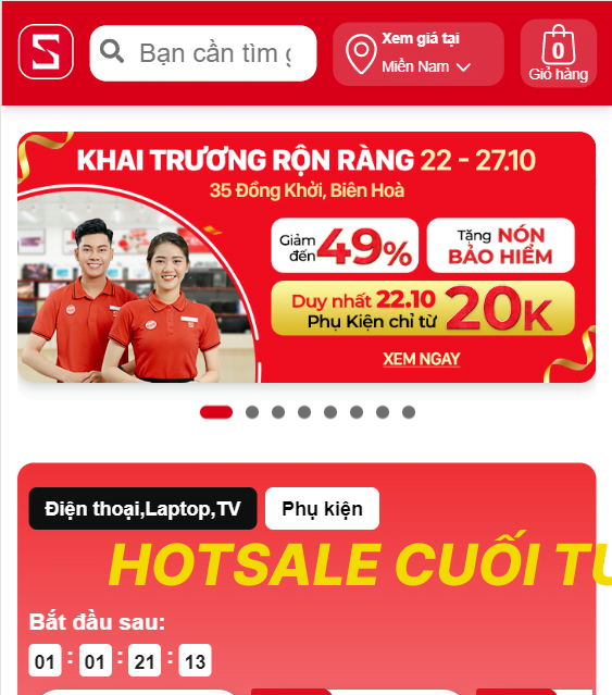 Logo hiển thị trên mobile