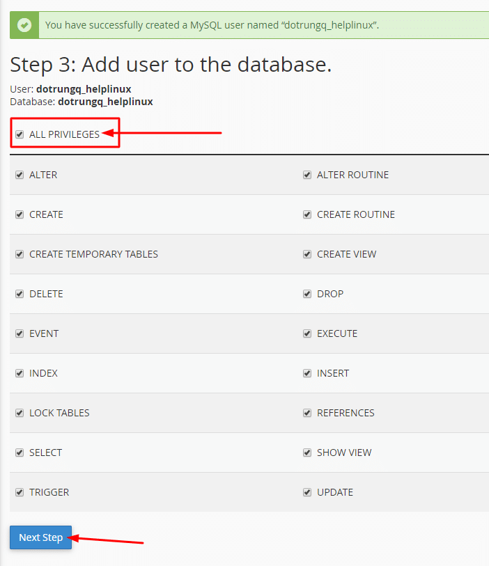 Cách tạo MySQL Database trên Hosting cPanel