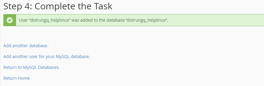 Cách tạo MySQL Database trên Hosting cPanel