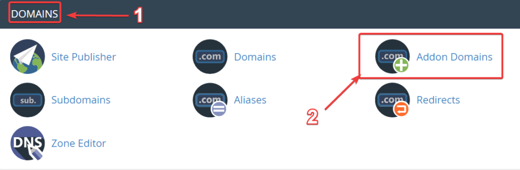 Cách thêm Addon Domains trên Hosting cPanel.