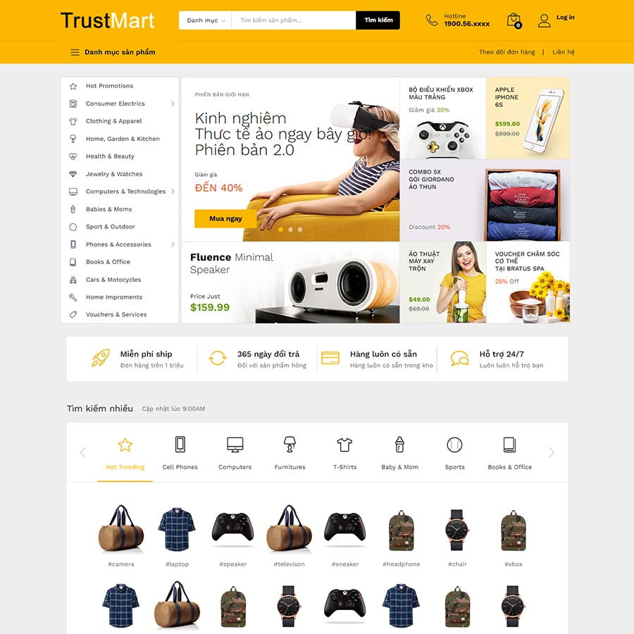 Theme WordPress Elementor bán đồ công nghệ 06