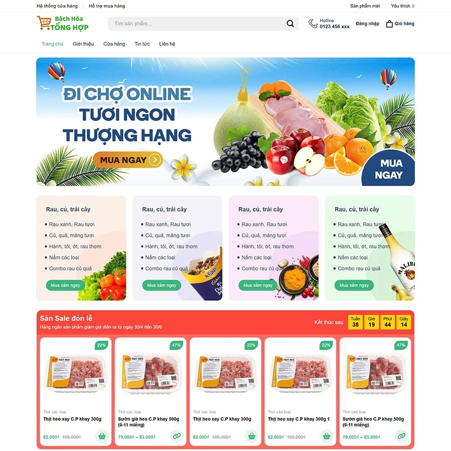 Theme WordPress bách hóa 06