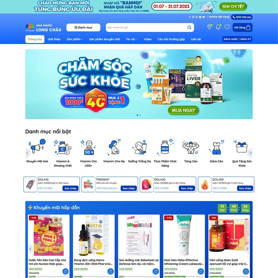 Theme WordPress nhà thuốc 07